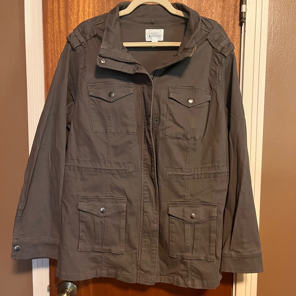 Market & Spruce Charcoal Jacket